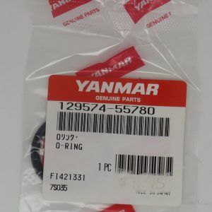 Genuine Yanmar 129574-55780 O-ring sealed in its Yanmar Genuine Parts packet, labelled O-RING, 1 PC, made in Japan